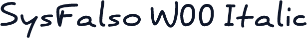 SysFalso W00 Italic