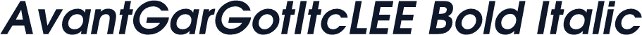 AvantGarGotItcLEE Bold Italic
