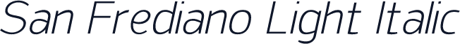 San Frediano Light Italic