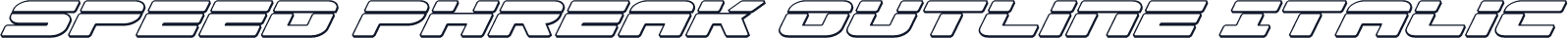 Speed Phreak Outline Italic