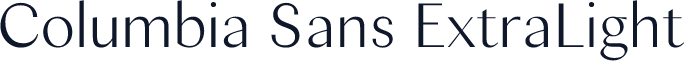Columbia Sans ExtraLight