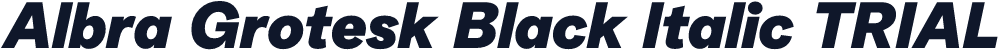Albra Grotesk Black Italic TRIAL