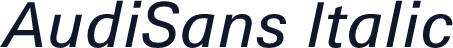AudiSans Italic