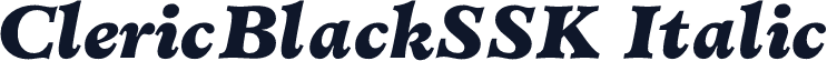 ClericBlackSSK Italic