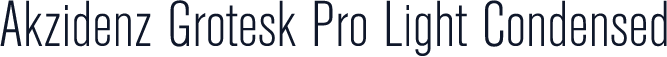 Akzidenz Grotesk Pro Light Condensed