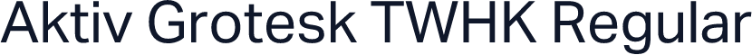 Aktiv Grotesk TWHK Regular