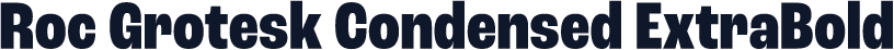 Roc Grotesk Condensed ExtraBold