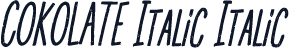 COKOLATE Italic Italic
