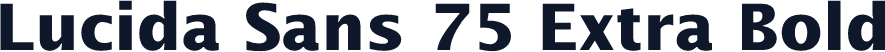 Lucida Sans 75 Extra Bold
