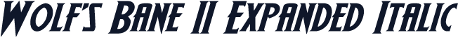 Wolf's Bane II Expanded Italic