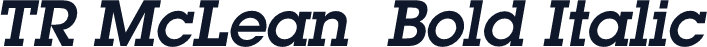TR McLean  Bold Italic