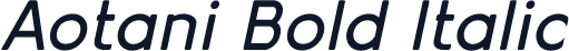 Aotani Bold Italic