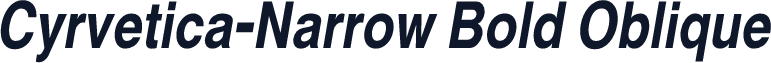 Cyrvetica-Narrow Bold Oblique