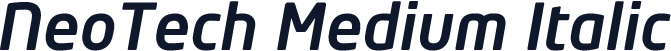 NeoTech Medium Italic