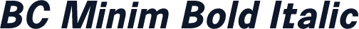 BC Minim Bold Italic