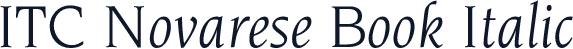 ITC Novarese Book Italic