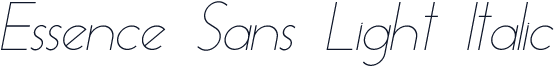 Essence Sans Light Italic