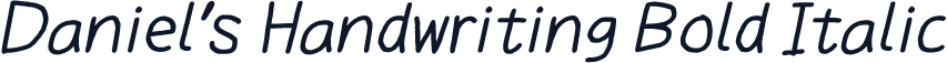 Daniel's Handwriting Bold Italic