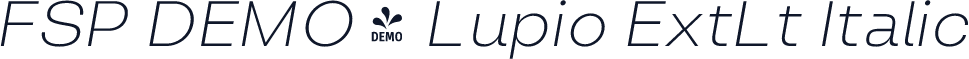 FSP DEMO - Lupio ExtLt Italic