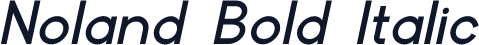 Noland Bold Italic