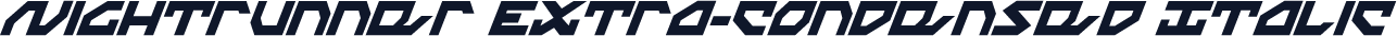Nightrunner Extra-Condensed Italic