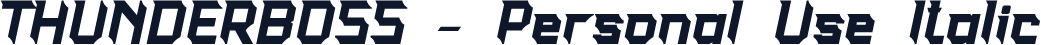 THUNDERBOSS - Personal Use Italic