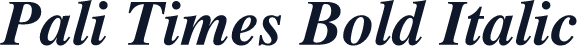 Pali Times Bold Italic