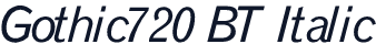 Gothic720 BT Italic