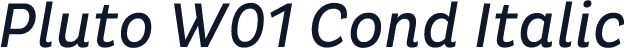Pluto W01 Cond Italic