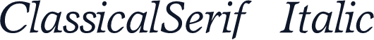 ClassicalSerif Italic