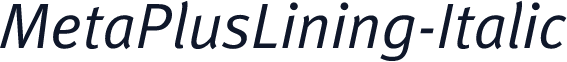 MetaPlusLining-Italic