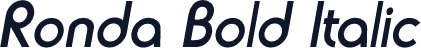 Ronda Bold Italic