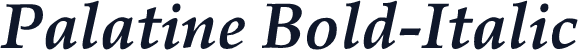 Palatine Bold-Italic