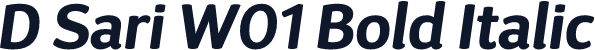 D Sari W01 Bold Italic