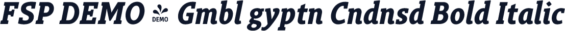 FSP DEMO - Gmbl gyptn Cndnsd Bold Italic