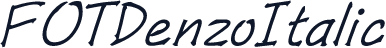 FOTDenzoItalic