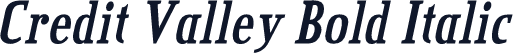 Credit Valley Bold Italic