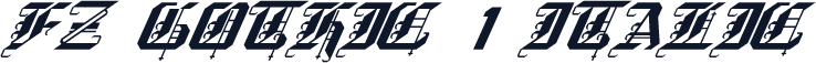 FZ GOTHIC 1 ITALIC
