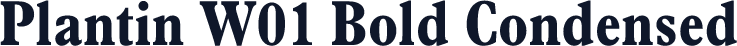 Plantin W01 Bold Condensed