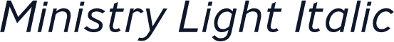 Ministry Light Italic