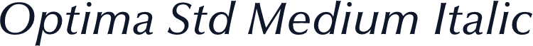 Optima Std Medium Italic