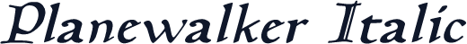 Planewalker Italic