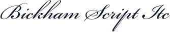 Bickham Script Itc