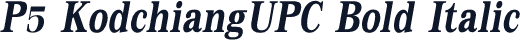 P5 KodchiangUPC Bold Italic