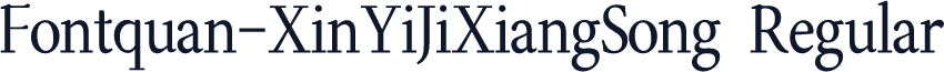 Fontquan-XinYiJiXiangSong Regular