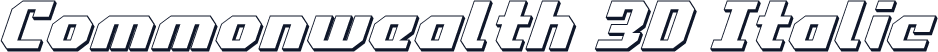 Commonwealth 3D Italic