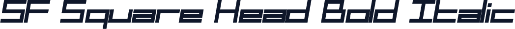 SF Square Head Bold Italic