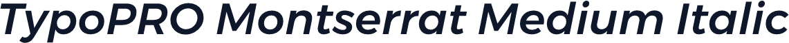 TypoPRO Montserrat Medium Italic