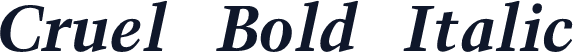 Cruel Bold Italic
