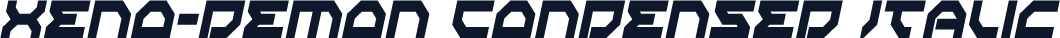 Xeno-Demon Condensed Italic